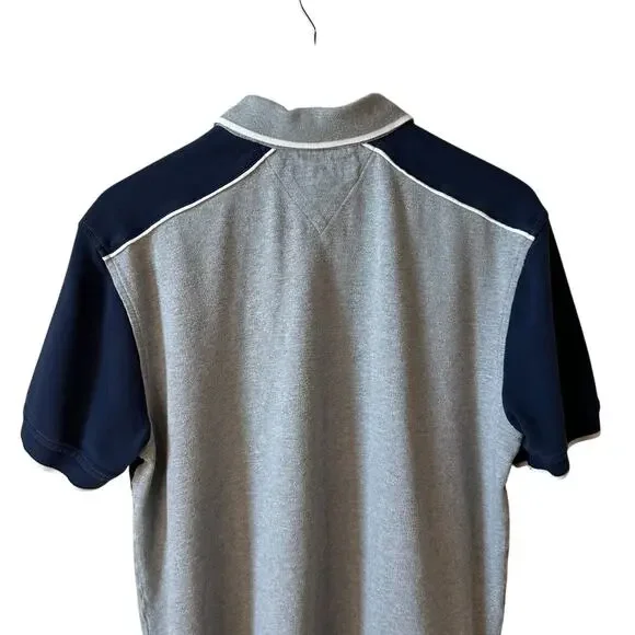 Vintage Tommy Hilfiger Men’s Logo Polo Gray Rugby Golf Sporty Sz Large Blokecore - Picture 6 of 9